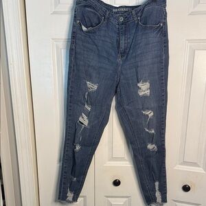 American Rag Ripped Skinny Jeans in Dark Blue